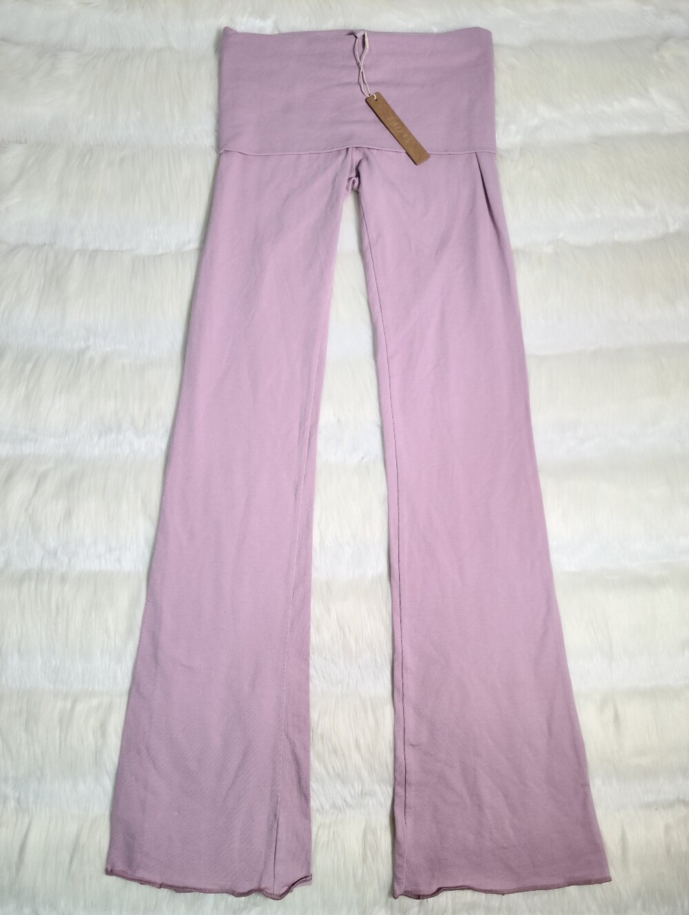 SKIMS Cotton Jersey Foldover Flare Pants Dusk Women XS NEW